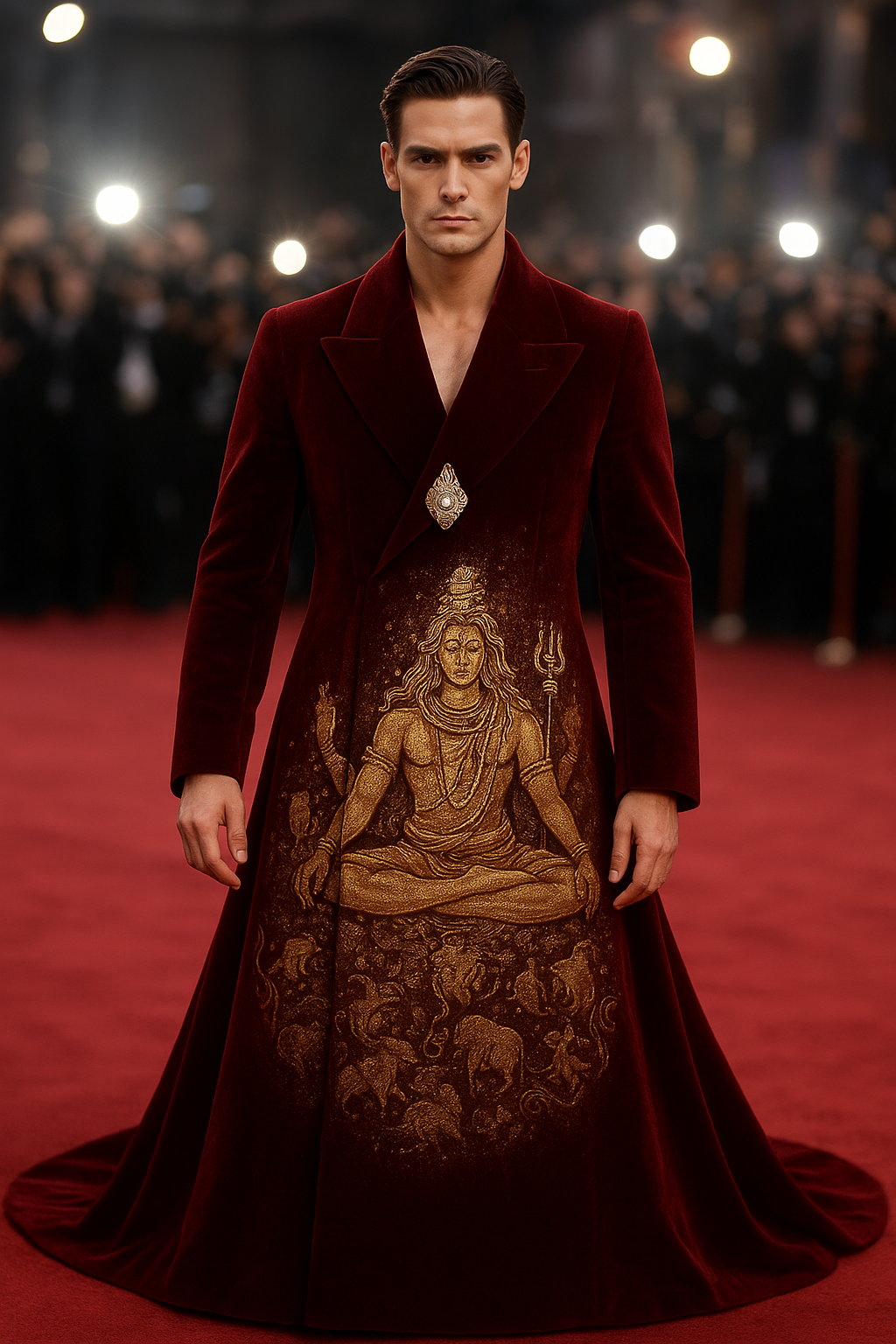 ChatGPT Image Oct 3, 2025, 10_04_22 PM The Kailash Gown-Robe: Celestial Ivory Organza - Image 1